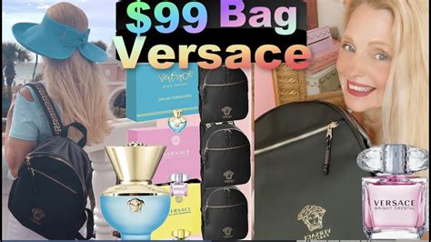 versace women's perfume with backpack|Versace backpack gift with purchase.